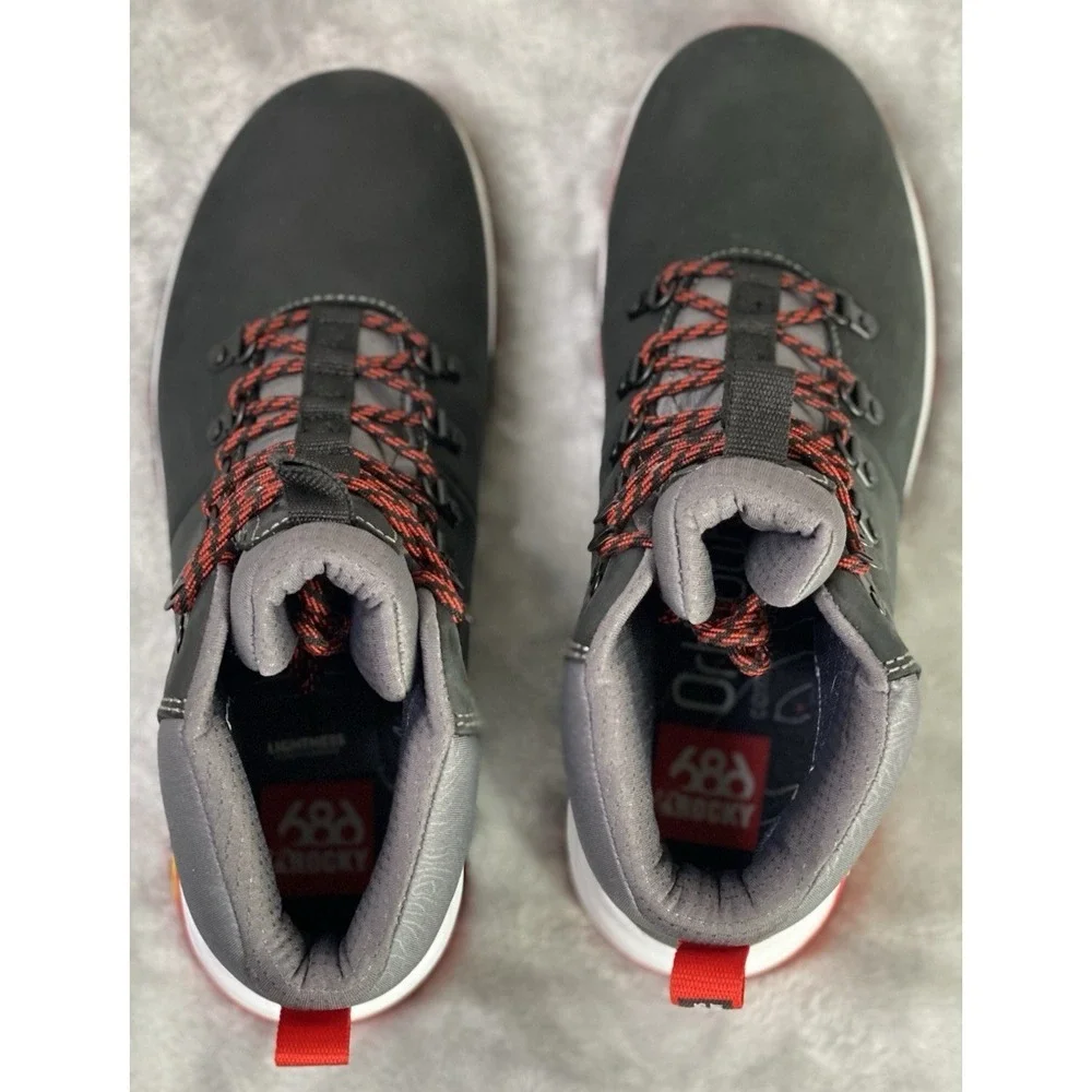 686 Rocky Hiking Boots Mens 10 Black Red Vibram Megagrip RKS0610 HNTG 6